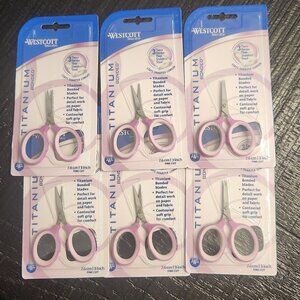 Westcott titanium scissors fine cut for sewing 6 pairs